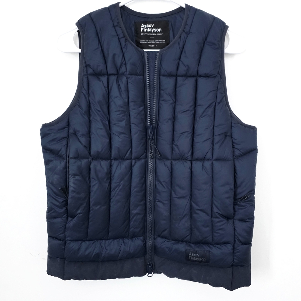 Askov Finlayson Preservation Insulated Puffer Vest Blue Small Outdoor Hiking - Picture 10 of 10